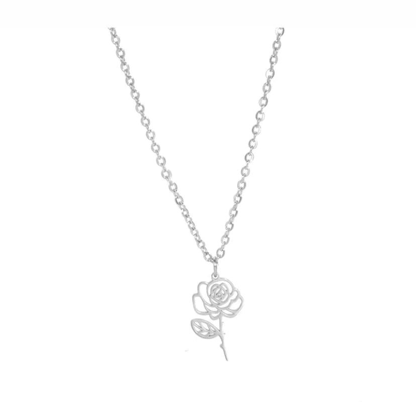 Créatival - Collier Rose Argent